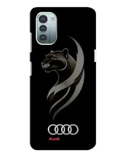Чехол для Nokia G21 с картинкой «Графика — пантера и Audi»