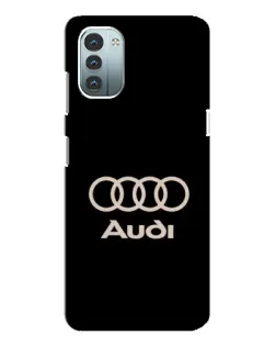 Чехол для Nokia G21 с картинкой «Audi — золотой логотип»