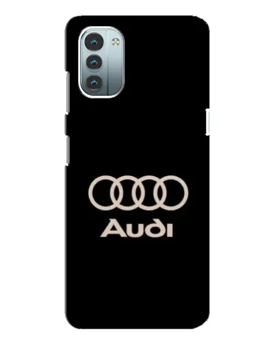 Чехол для Nokia G21 с картинкой «Audi — золотой логотип»