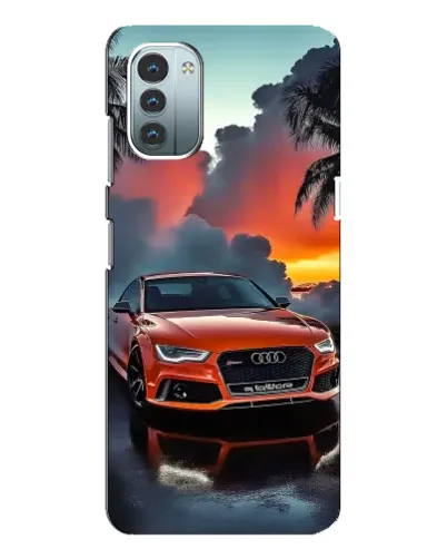 Чехол для Nokia G21 с картинкой «Audi — закат»