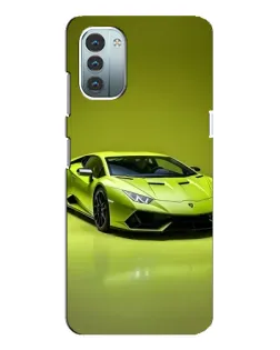 Чохол для Nokia G21 з картинкою «Салатовий Lamborghini Huracan»