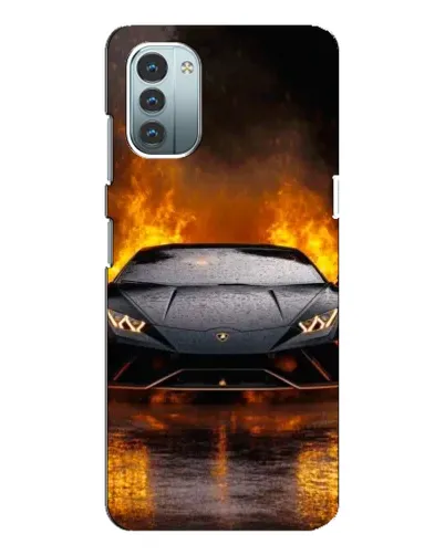 Чохол для Nokia G21 з картинкою «Lamborghini у вогні»