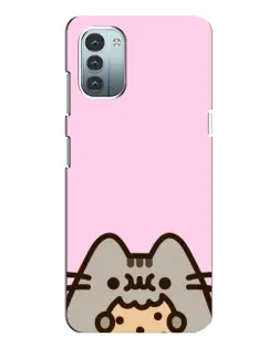 Чехол для Nokia G21 с картинкой «Pusheen и печенье» Чехол для Nokia G21 с картинкой «Pusheen и печенье»