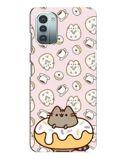 Чехол для Nokia G21 с картинкой «Пушин на пончике»