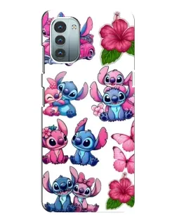 Чехол для Nokia G21 с картинкой «Стикеры Stitch и Angel» Чехол для Nokia G21 с картинкой «Стикеры Stitch и Angel»