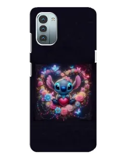 Чехол для Nokia G21 с картинкой «Stitch в цветах» Чехол для Nokia G21 с картинкой «Stitch в цветах»