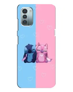 Чехол для Nokia G21 с картинкой «Stitch и Angel Love» Чехол для Nokia G21 с картинкой «Stitch и Angel Love»
