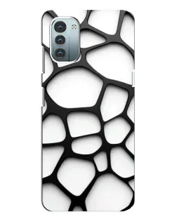 Чехол для Nokia G21 с картинкой «Белая объемная сетка» Чехол для Nokia G21 с картинкой «Белая объемная сетка»