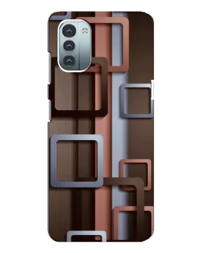 Чохол для Nokia G21 з картинкою «Коричневі об'ємні квадрати» Чохол для Nokia G21 з картинкою «Коричневі об'ємні квадрати»