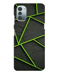 Чохол для Nokia G21 з картинкою «Зелені геометричні лінії» Чохол для Nokia G21 з картинкою «Зелені геометричні лінії»