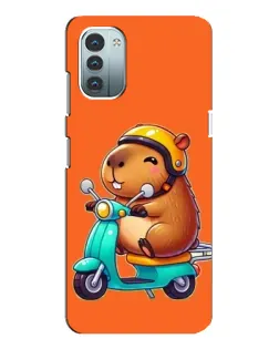 Чохол для Nokia G21 з картинкою «Капібара на скутері»