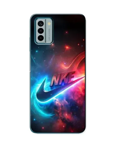 Чехол для Nokia G22 с картинкой «Огненный логотип Nike»