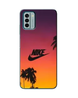 Чехол для Nokia G22 с картинкой «Nike на закате солнца»