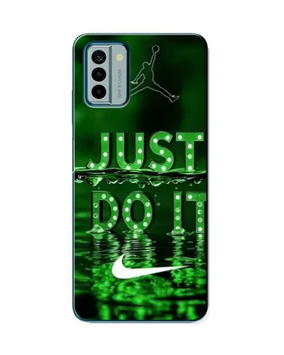 Чехол для Nokia G22 с картинкой «Зеленый неоновый Nike»