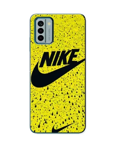 Чехол для Nokia G22 с картинкой «Желтый текстурный Nike»