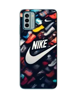 Чехол для Nokia G22 с картинкой «Коллекция кроссовок Nike»