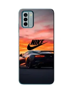 Чехол для Nokia G22 с картинкой «Nike и суперкар»