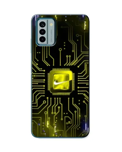Чехол для Nokia G22 с картинкой «Nike — золотая искра»