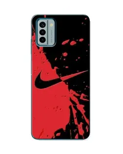 Чехол для Nokia G22 с картинкой «Красные брызги Nike» Чехол для Nokia G22 с картинкой «Красные брызги Nike»