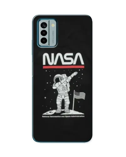 Чехол для Nokia G22 с картинкой «NASA — шагаем по Луне»