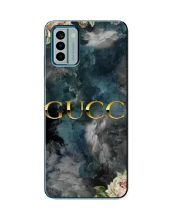 Чехол для Nokia G22 с картинкой «Абстрактные цветы Gucci»