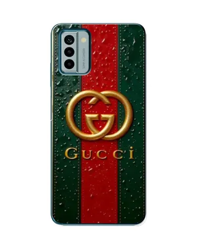 Чехол для Nokia G22 с картинкой «Gucci — фирменная полоса и золото» Чехол для Nokia G22 с картинкой «Gucci — фирменная полоса и золото»