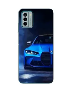 Чехол для Nokia G22 с картинкой «Голубая BMW M4»