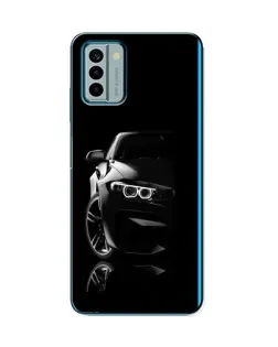 Чехол для Nokia G22 с картинкой «Силуэт BMW в темноте»