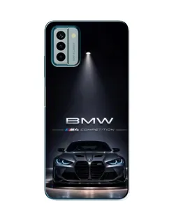 Чехол для Nokia G22 с картинкой «BMW сквозь ночной город»