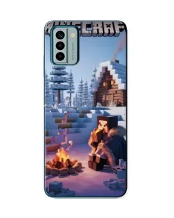 Чохол для Nokia G22 з картинкою «Зимовий Minecraft»