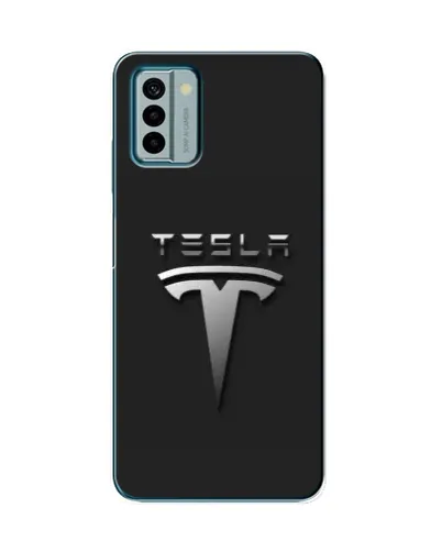 Чехол для Nokia G22 с картинкой «Стальной логотип Tesla» Чехол для Nokia G22 с картинкой «Стальной логотип Tesla»