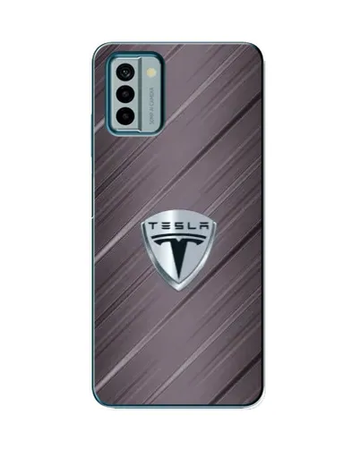 Чехол для Nokia G22 с картинкой «Металлическая текстура Tesla» Чехол для Nokia G22 с картинкой «Металлическая текстура Tesla»