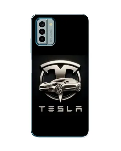 Чехол для Nokia G22 с картинкой «Tesla — серебристое авто» Чехол для Nokia G22 с картинкой «Tesla — серебристое авто»