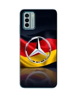 Чехол для Nokia G22 с картинкой «Mercedes — флаг Германии»