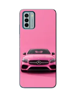 Чехол для Nokia G22 с картинкой «Розовый Mercedes AMG»