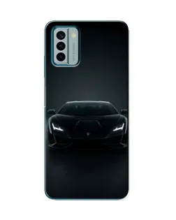 Чехол для Nokia G22 с картинкой «Черный Lamborghini Aventador»