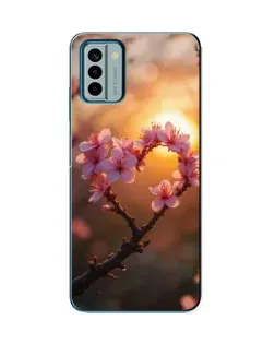 Чохол для Nokia G22 з картинкою «Рожевий цвіт сердечко на тлі заходу» Чохол для Nokia G22 з картинкою «Рожевий цвіт сердечко на тлі заходу»