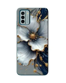 Чохол для Nokia G22 з картинкою «Біла квітка та золотий флюїд» Чохол для Nokia G22 з картинкою «Біла квітка та золотий флюїд»