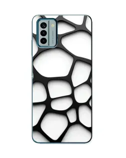 Чохол для Nokia G22 з картинкою «Біла об'ємна сітка»
