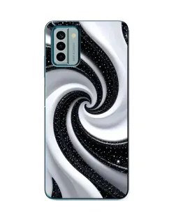 Чохол для Nokia G22 з картинкою «Чорно-біла спіраль»