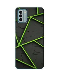 Чохол для Nokia G22 з картинкою «Зелені геометричні лінії»