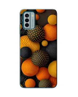 Чохол для Nokia G22 з картинкою «Об'ємні помаранчеві сфери»