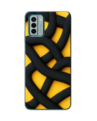 Чохол для Nokia G22 з картинкою «Чорне жовте переплетення» Чохол для Nokia G22 з картинкою «Чорне жовте переплетення»