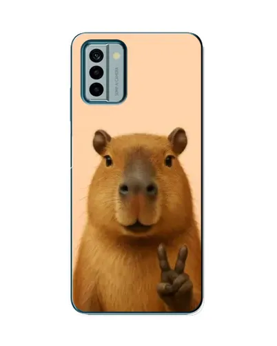 Чехол для Nokia G22 с картинкой «Капибара виктория»