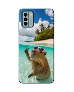 Чехол для Nokia G22 с картинкой «Капибара на море»