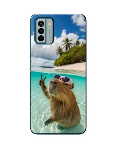 Чехол для Nokia G22 с картинкой «Капибара на море»