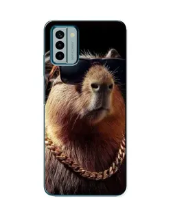 Чехол для Nokia G22 с картинкой «Капибара золотая цепь»