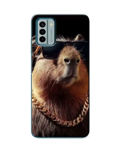 Чехол для Nokia G22 с картинкой «Капибара золотая цепь»