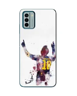 Чехол для Nokia G22 с картинкой «Акварельный Месси Барселона»