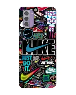 Чохол для Nokia G42 з картинкою «Яскравий колаж Nike» Чохол для Nokia G42 з картинкою «Яскравий колаж Nike»
